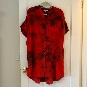 Madewell Marbled Silk Shirt